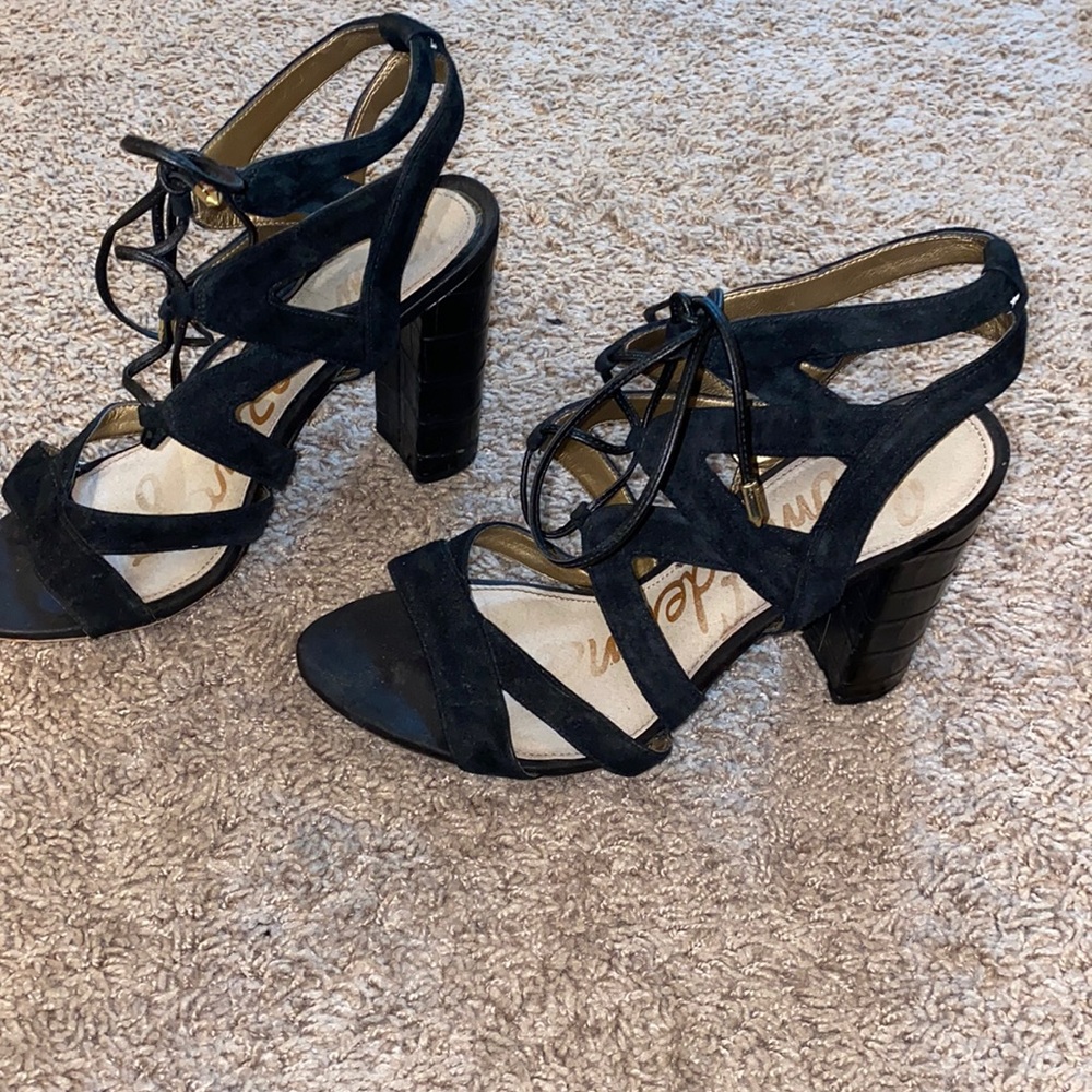 Sam Edelman black wedge heels
